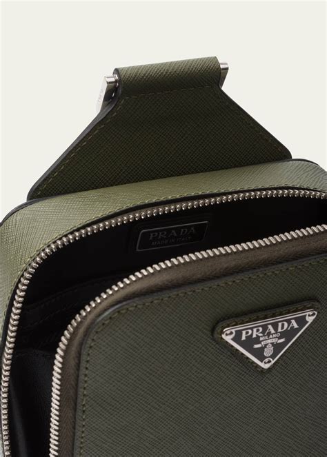 Prada Men's Saffiano Leather Sling Backpack 